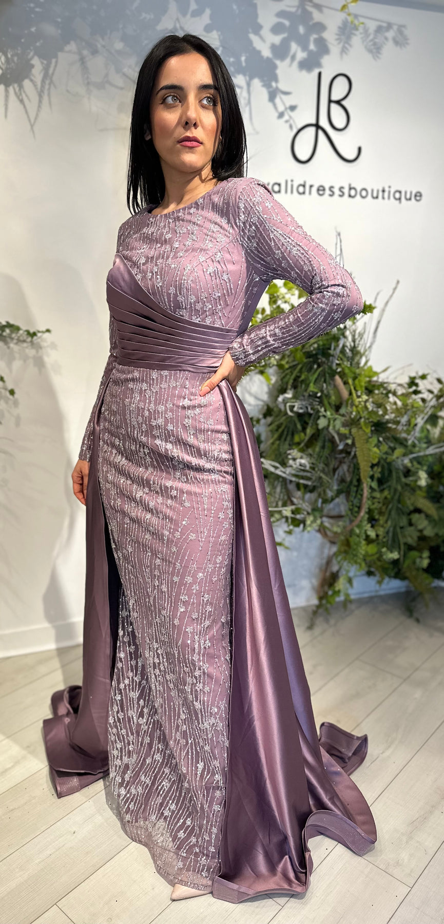 LAYALI PURPLE SILVER MODEST LINED 38 (4) LAYALI PURPLE SILVER MODEST LINED 38 (4)