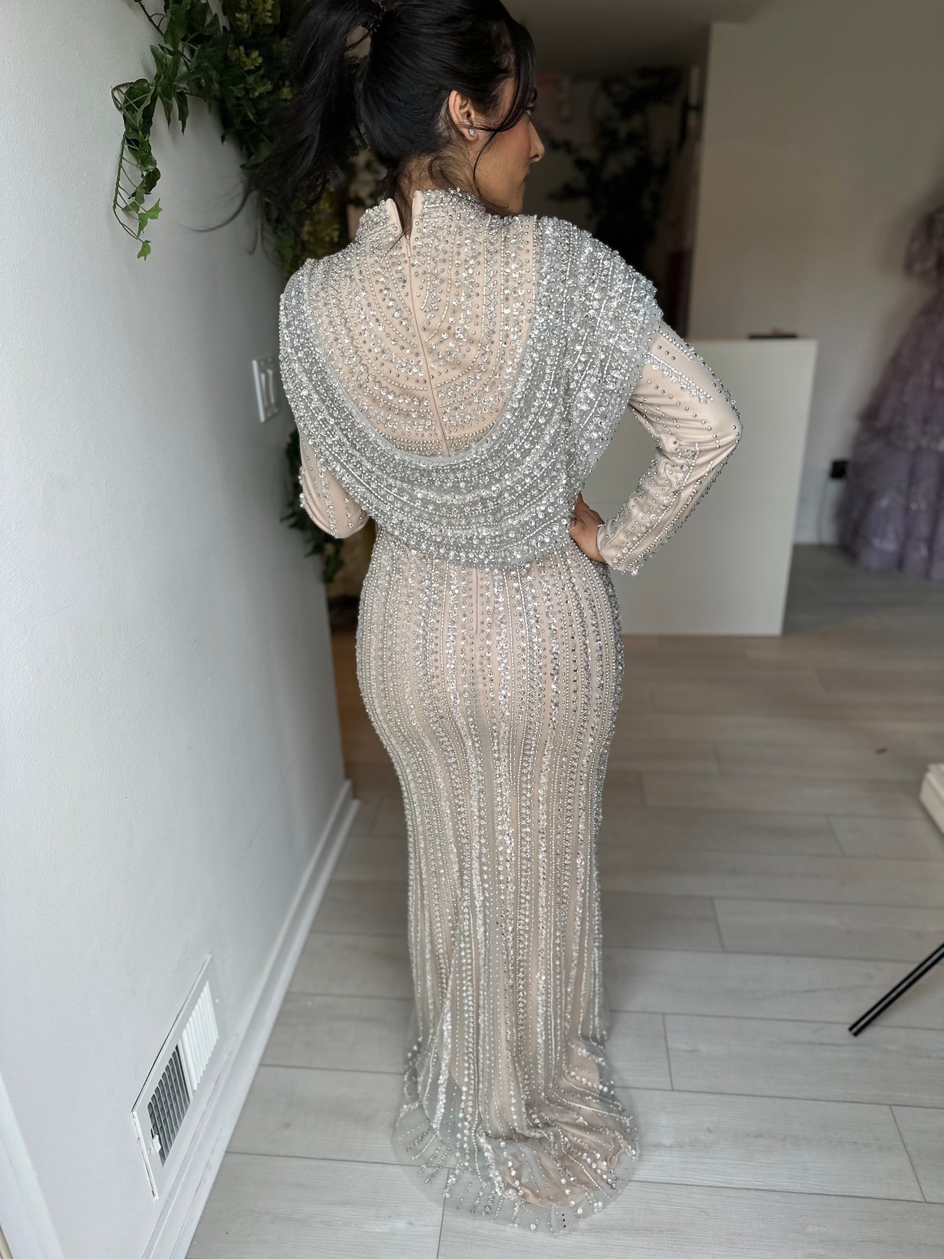 LAYALI DD149 MODEST BEADED LONG SLEEVE LAYALI BOUTIQUE LAYALI DD149 MODEST BEADED LONG SLEEVE LAYALI BOUTIQUE