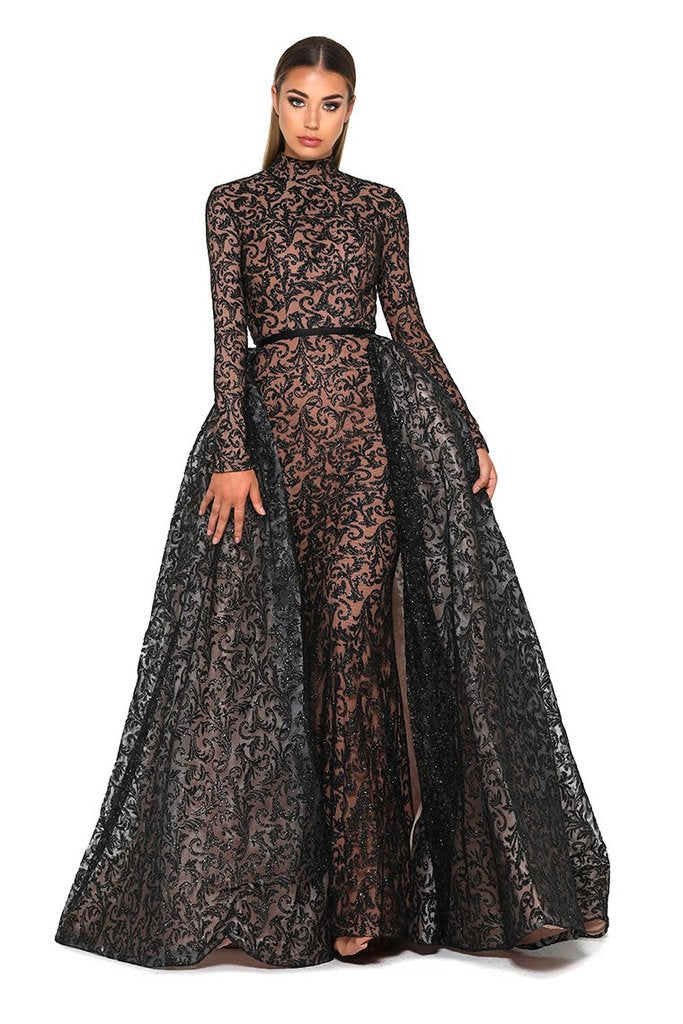 Portia and Scarlett 1702 Long Sleeves Prom Dress - Black | NewYorkDress Portia and Scarlett 1702 Long Sleeves Prom Dress - Black | NewYorkDress