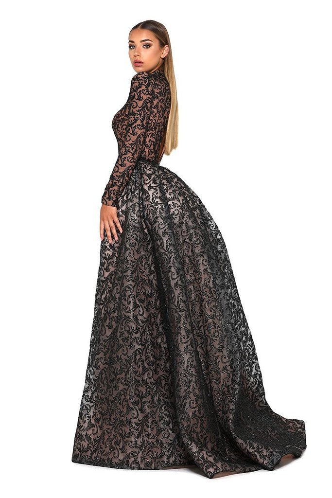 portia and scarlett long sleeve dress Portia & Scarlett 1702 Long Sleeve 0 / NAVY