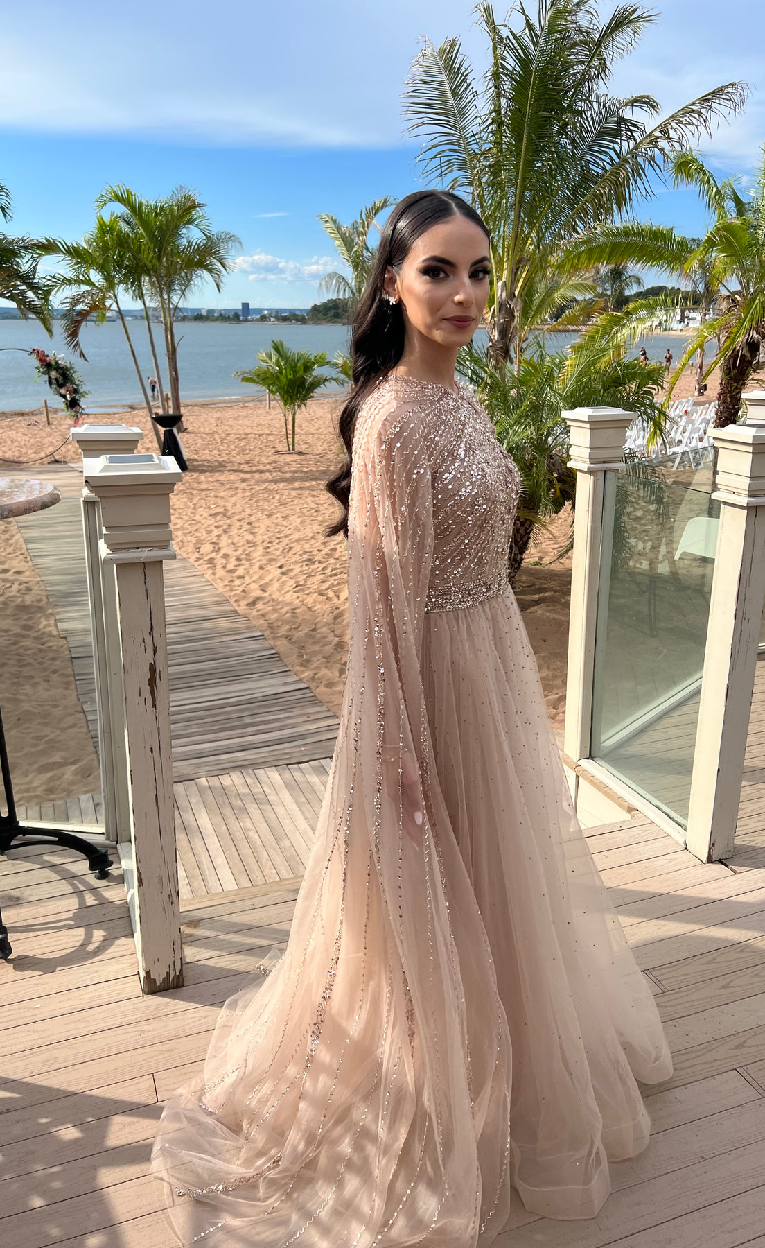 Layali deals lace gown